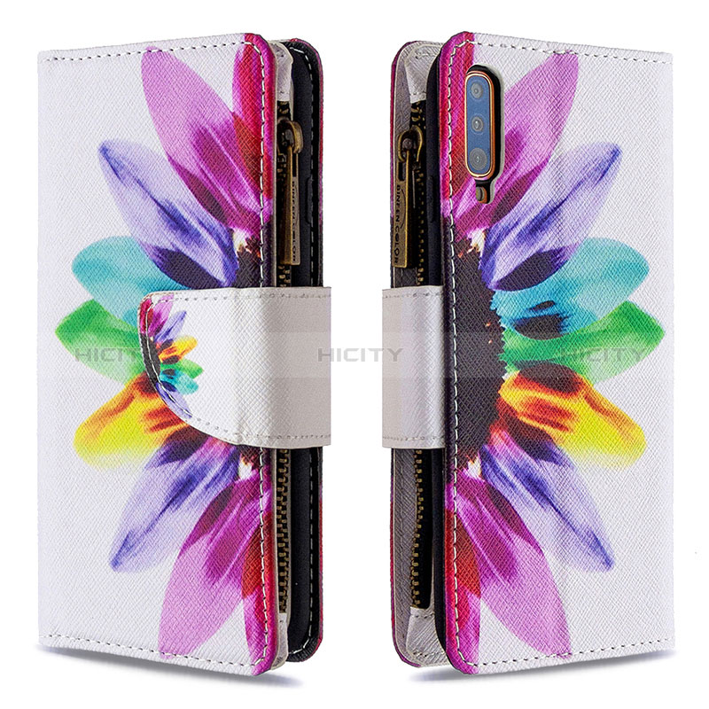 Handytasche Stand Schutzhülle Flip Leder Hülle Modisch Muster B04F für Samsung Galaxy A70 Plusfarbig