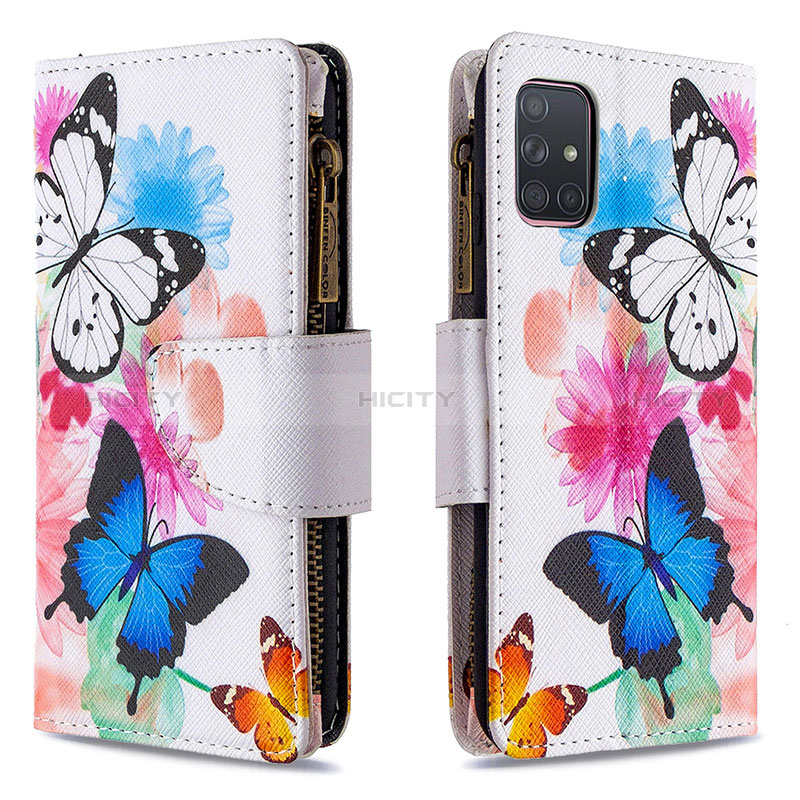 Handytasche Stand Schutzhülle Flip Leder Hülle Modisch Muster B04F für Samsung Galaxy A71 4G A715