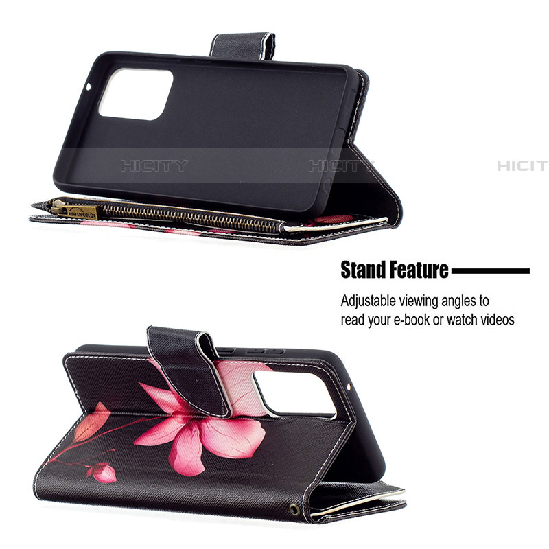 Handytasche Stand Schutzhülle Flip Leder Hülle Modisch Muster B04F für Samsung Galaxy A72 5G groß