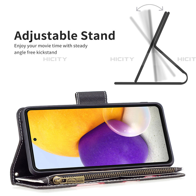 Handytasche Stand Schutzhülle Flip Leder Hülle Modisch Muster B04F für Samsung Galaxy A73 5G