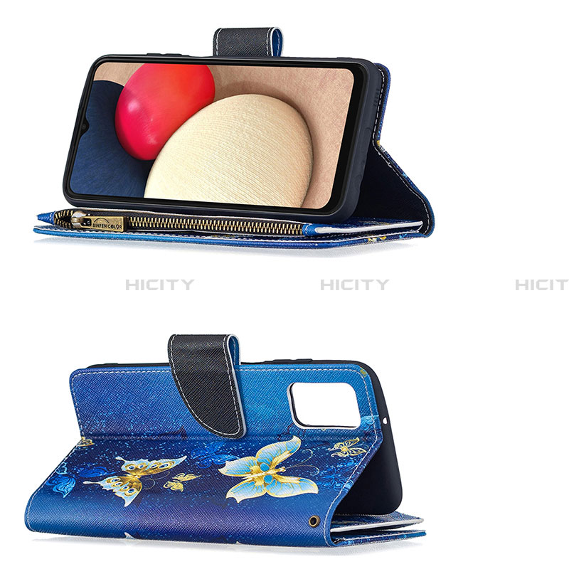 Handytasche Stand Schutzhülle Flip Leder Hülle Modisch Muster B04F für Samsung Galaxy F02S SM-E025F