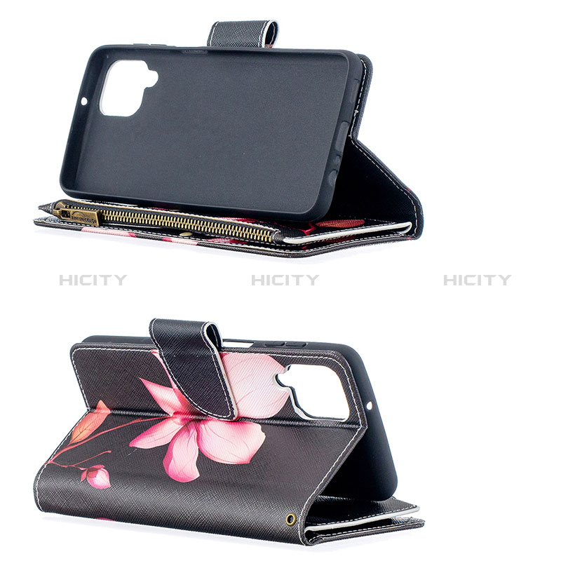 Handytasche Stand Schutzhülle Flip Leder Hülle Modisch Muster B04F für Samsung Galaxy F12 groß