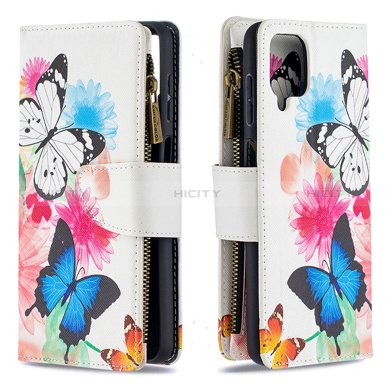 Handytasche Stand Schutzhülle Flip Leder Hülle Modisch Muster B04F für Samsung Galaxy M12 groß