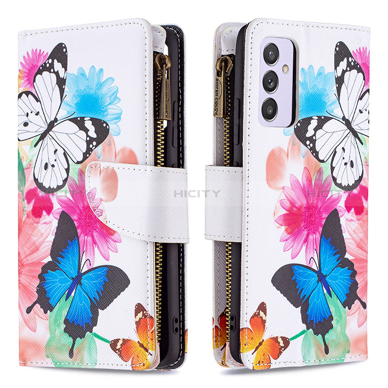 Handytasche Stand Schutzhülle Flip Leder Hülle Modisch Muster B04F für Samsung Galaxy Quantum2 5G groß