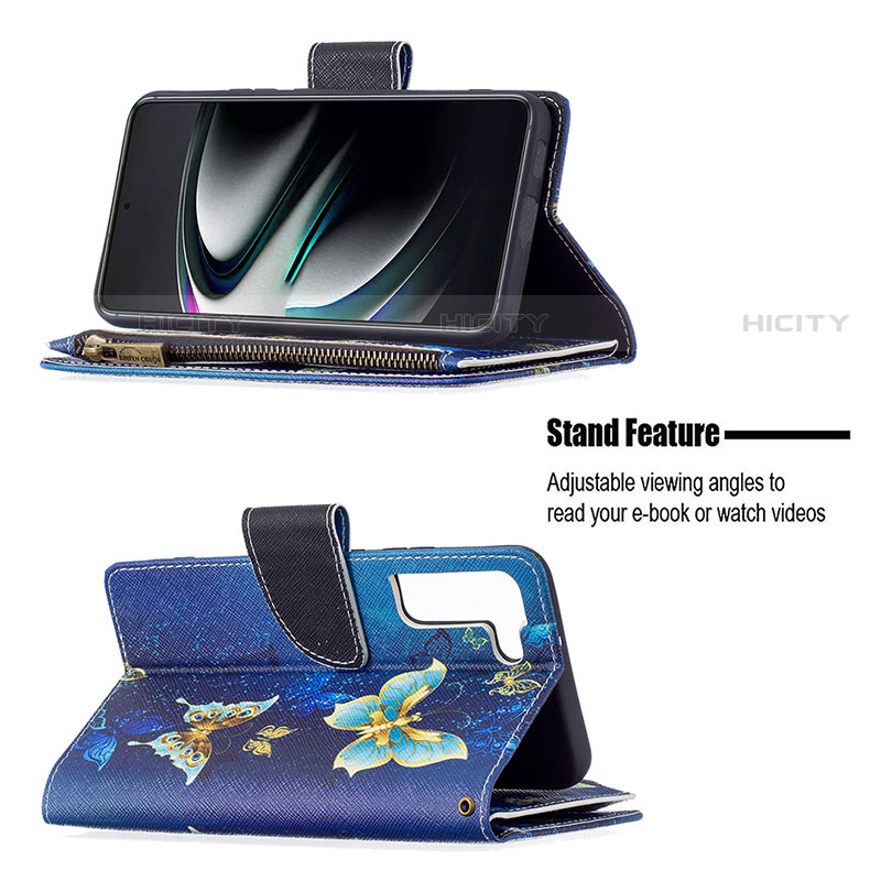 Handytasche Stand Schutzhülle Flip Leder Hülle Modisch Muster B04F für Samsung Galaxy S21 FE 5G