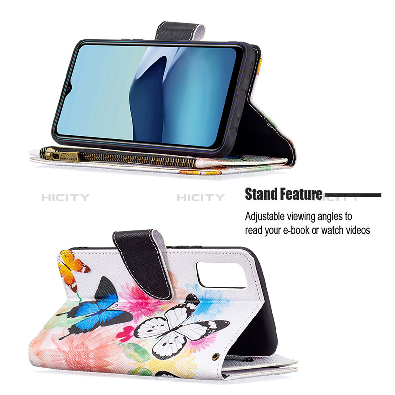 Handytasche Stand Schutzhülle Flip Leder Hülle Modisch Muster B04F für Vivo Y30g groß