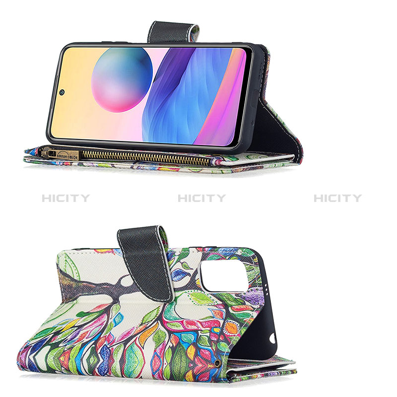 Handytasche Stand Schutzhülle Flip Leder Hülle Modisch Muster B04F für Xiaomi POCO M3 Pro 5G groß