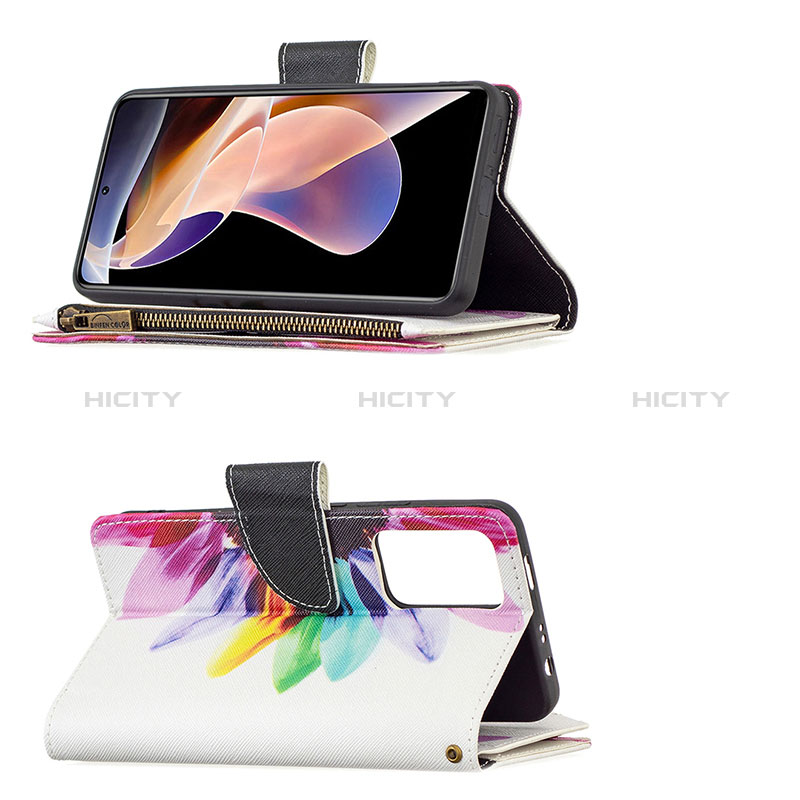 Handytasche Stand Schutzhülle Flip Leder Hülle Modisch Muster B04F für Xiaomi Poco X4 NFC groß