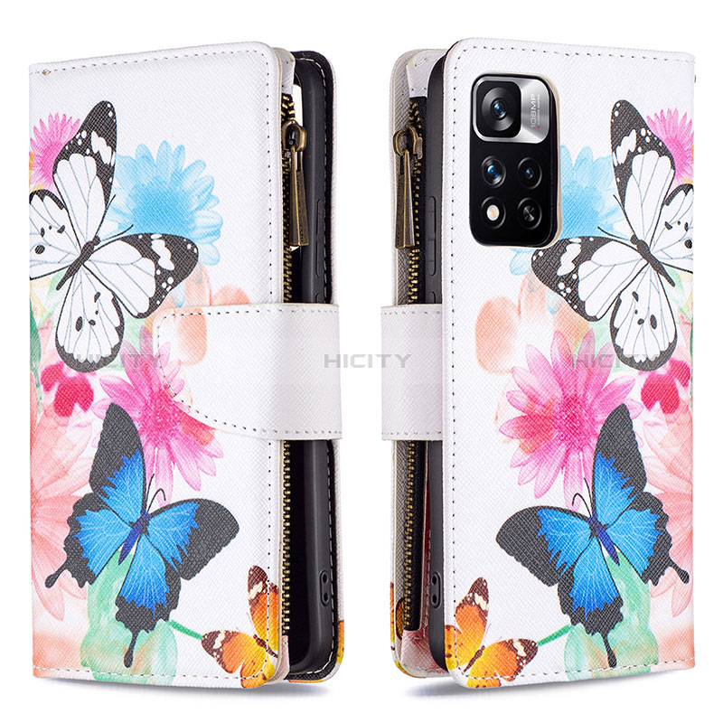 Handytasche Stand Schutzhülle Flip Leder Hülle Modisch Muster B04F für Xiaomi Poco X4 NFC Bunt Plus