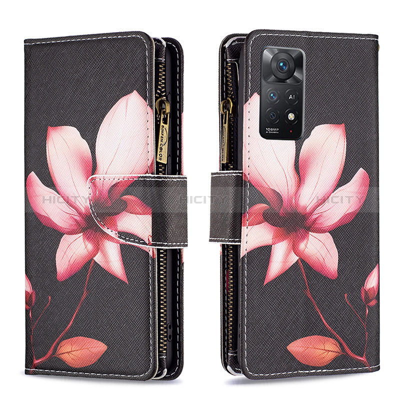 Handytasche Stand Schutzhülle Flip Leder Hülle Modisch Muster B04F für Xiaomi Redmi Note 11 Pro 4G groß