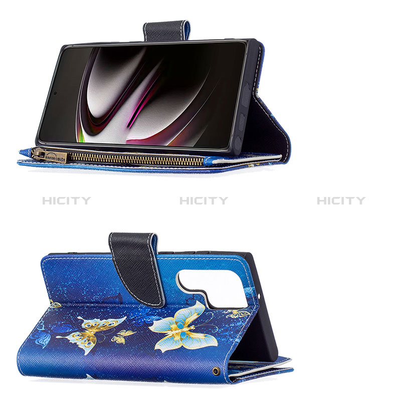 Handytasche Stand Schutzhülle Flip Leder Hülle Modisch Muster B05F für Samsung Galaxy S24 Ultra 5G