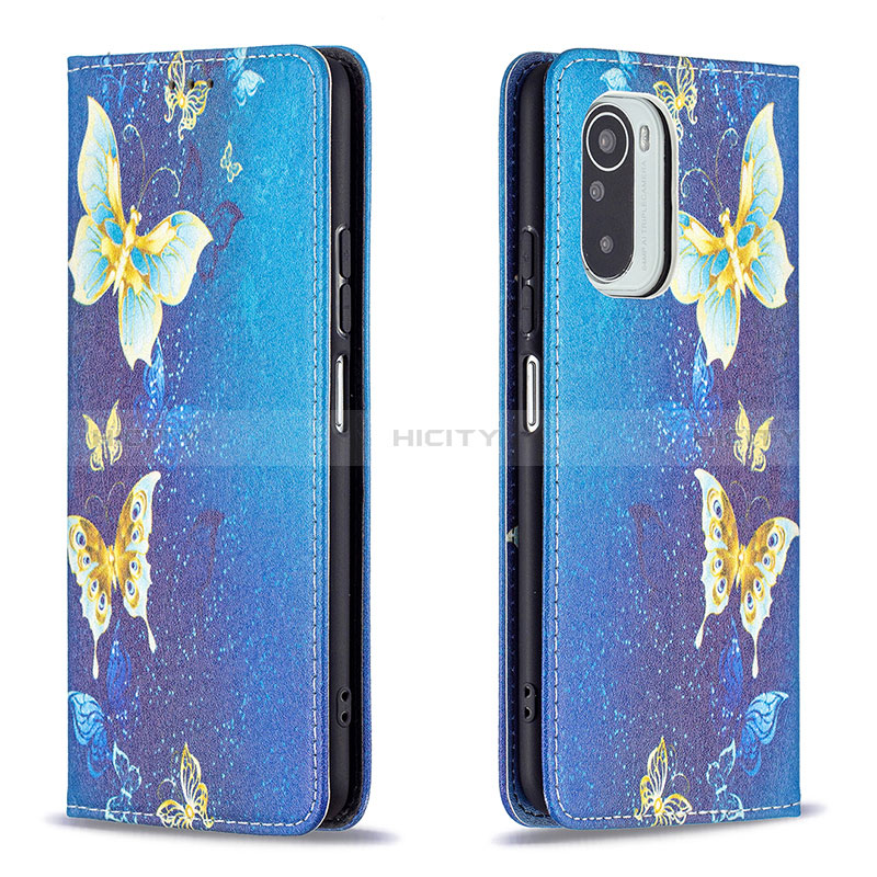 Handytasche Stand Schutzhülle Flip Leder Hülle Modisch Muster B05F für Xiaomi Mi 11i 5G Blau Plus