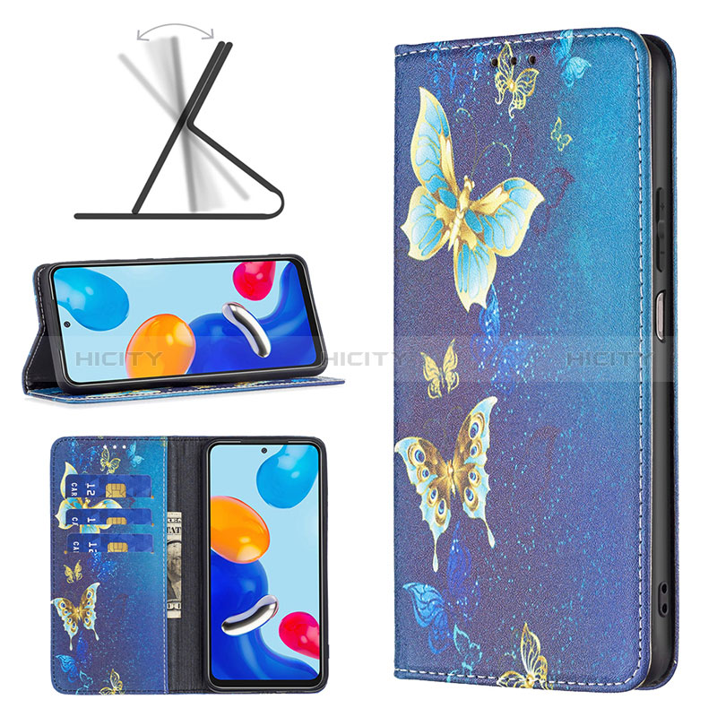 Handytasche Stand Schutzhülle Flip Leder Hülle Modisch Muster B05F für Xiaomi Redmi Note 11 4G (2022) groß