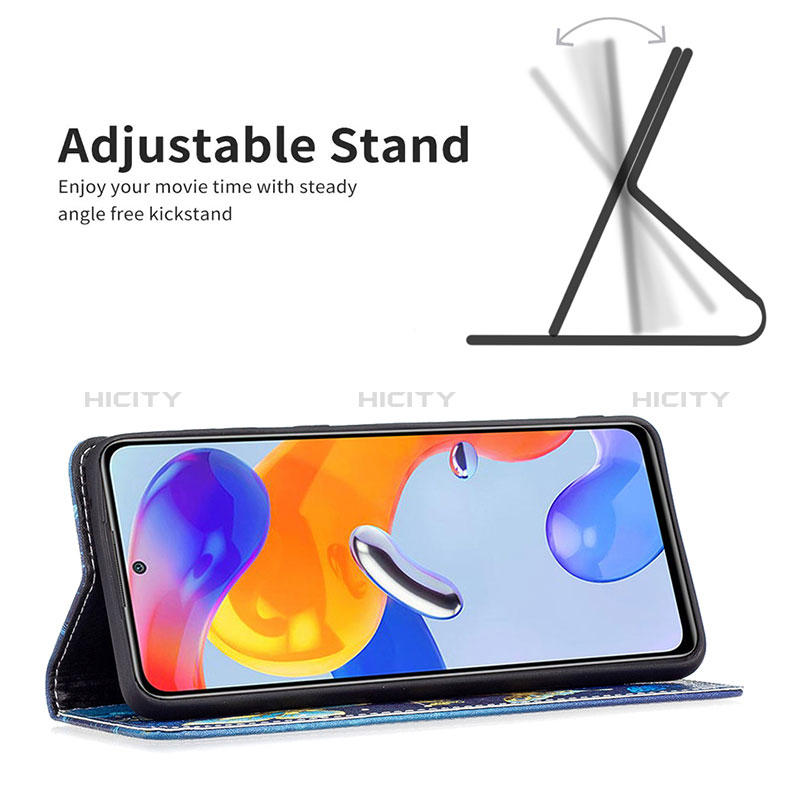 Handytasche Stand Schutzhülle Flip Leder Hülle Modisch Muster B05F für Xiaomi Redmi Note 11 Pro 5G groß