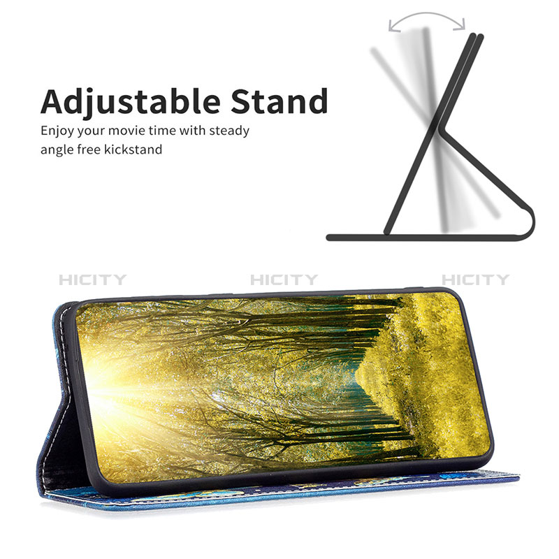 Handytasche Stand Schutzhülle Flip Leder Hülle Modisch Muster B05F für Xiaomi Redmi Note 11E Pro 5G groß