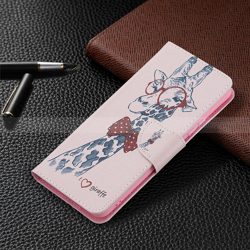 Handytasche Stand Schutzhülle Flip Leder Hülle Modisch Muster BF4 für Xiaomi Redmi Note 10 Pro 4G Rosa