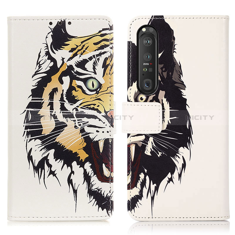 Handytasche Stand Schutzhülle Flip Leder Hülle Modisch Muster D02Y für Sony Xperia 1 III groß