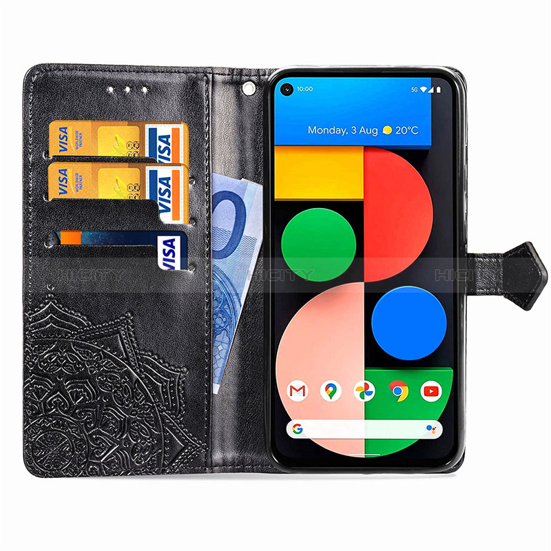 Handytasche Stand Schutzhülle Flip Leder Hülle Modisch Muster für Google Pixel 4a 5G groß