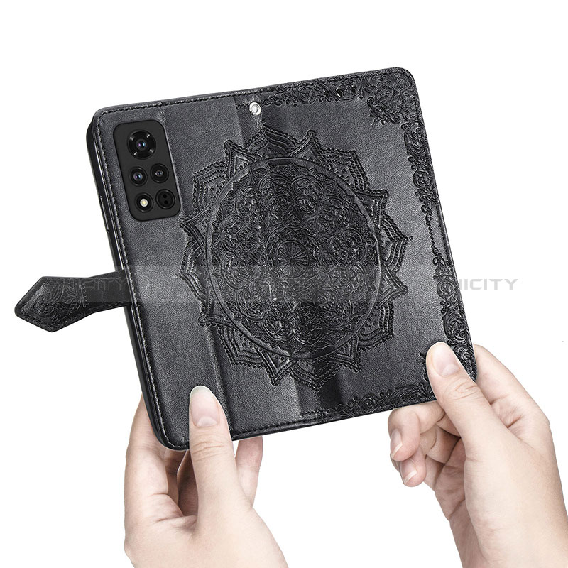 Handytasche Stand Schutzhülle Flip Leder Hülle Modisch Muster für Huawei Honor V40 5G groß