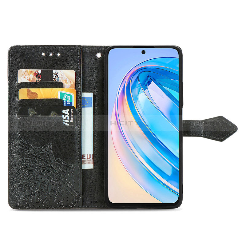 Handytasche Stand Schutzhülle Flip Leder Hülle Modisch Muster für Huawei Honor X8a 4G