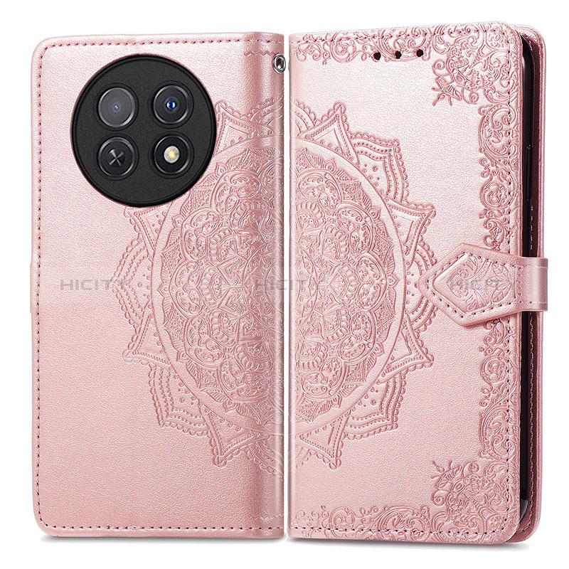 Handytasche Stand Schutzhülle Flip Leder Hülle Modisch Muster für Huawei Nova Y91 Rosegold