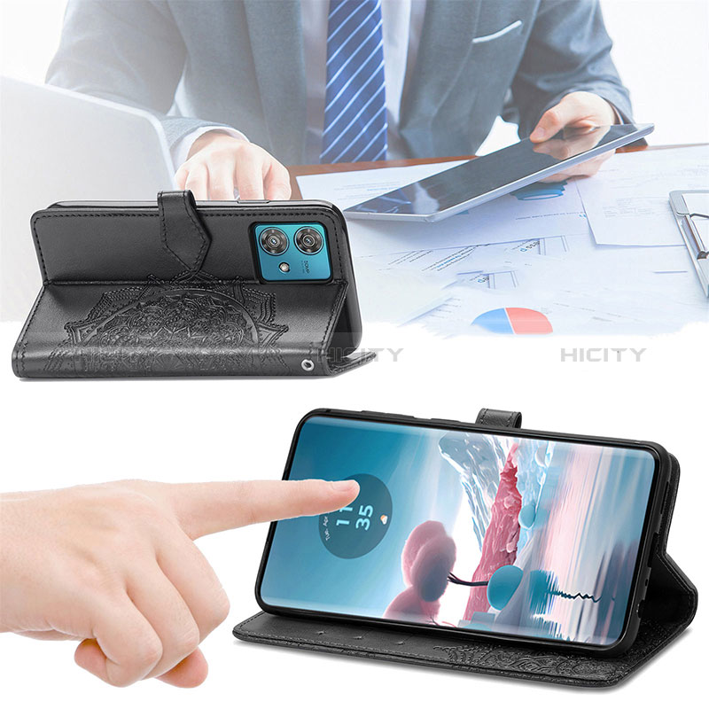 Handytasche Stand Schutzhülle Flip Leder Hülle Modisch Muster für Motorola Moto Edge 40 Neo 5G groß