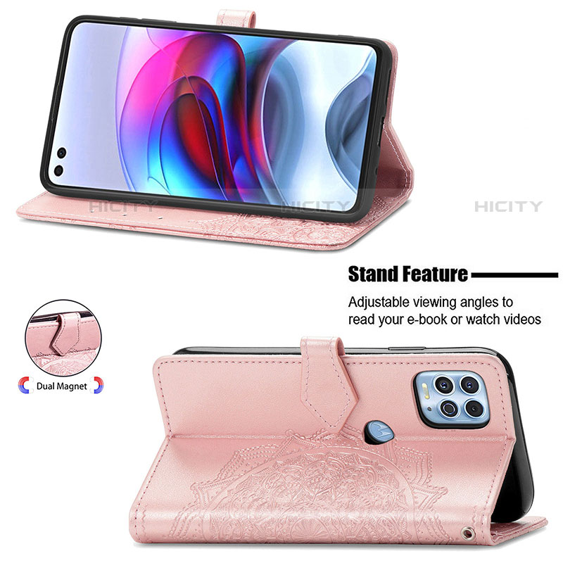 Handytasche Stand Schutzhülle Flip Leder Hülle Modisch Muster für Motorola Moto Edge S 5G