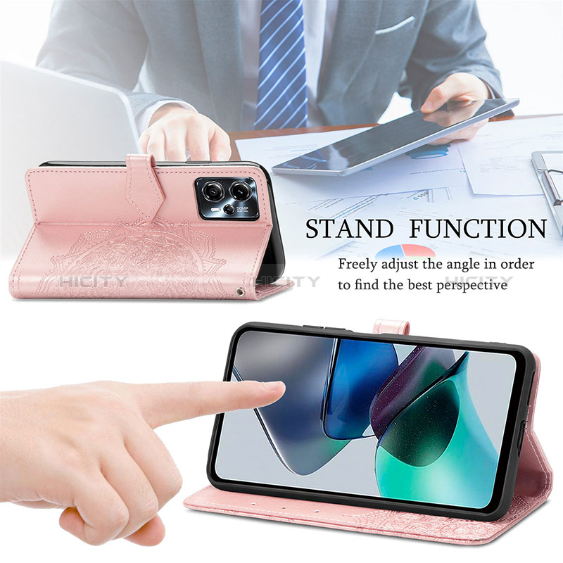 Handytasche Stand Schutzhülle Flip Leder Hülle Modisch Muster für Motorola Moto G13 groß