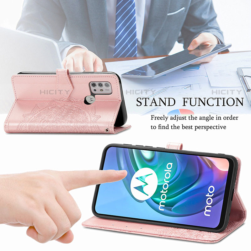 Handytasche Stand Schutzhülle Flip Leder Hülle Modisch Muster für Motorola Moto G20