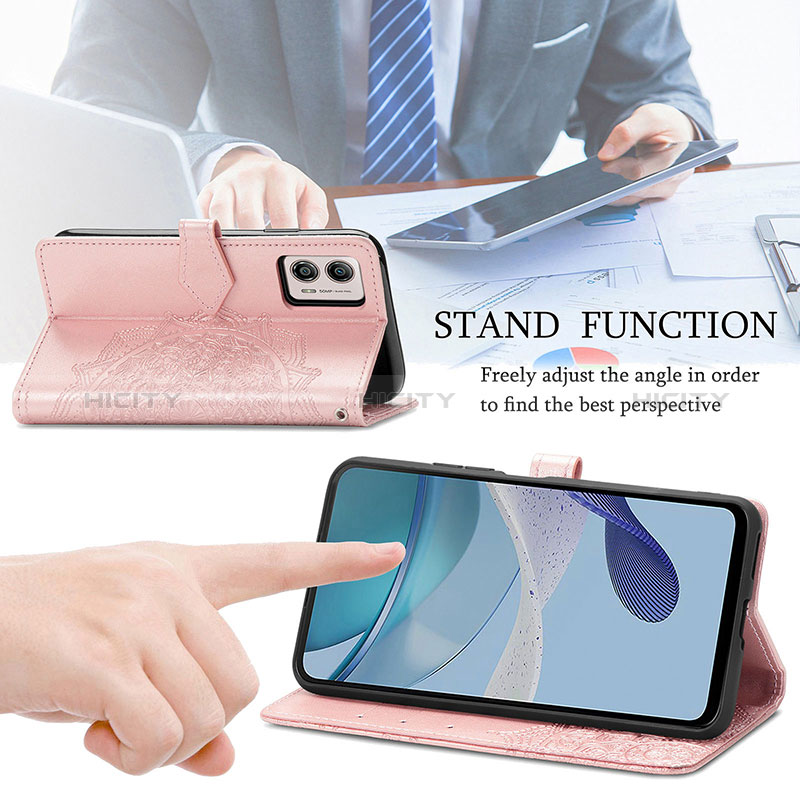 Handytasche Stand Schutzhülle Flip Leder Hülle Modisch Muster für Motorola Moto G53 5G