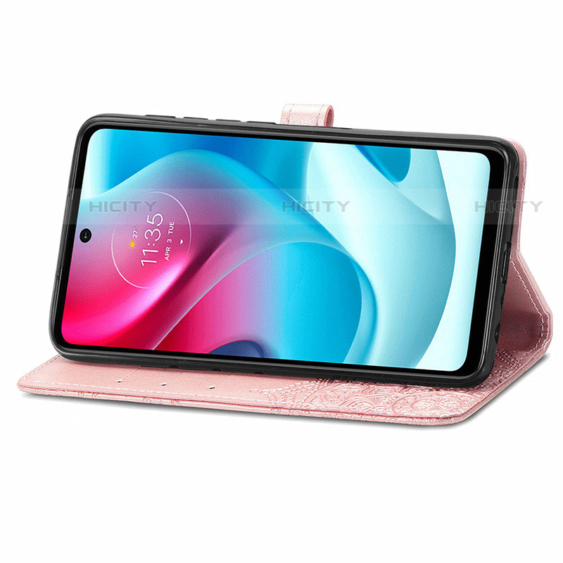 Handytasche Stand Schutzhülle Flip Leder Hülle Modisch Muster für Motorola Moto G60s groß