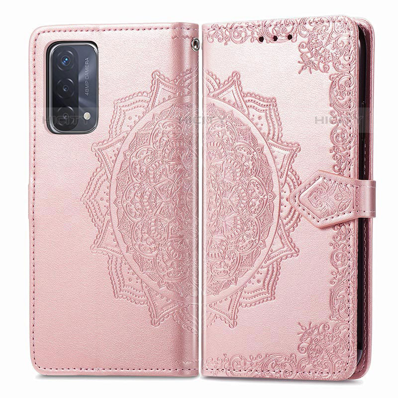 Handytasche Stand Schutzhülle Flip Leder Hülle Modisch Muster für OnePlus Nord N200 5G Rosegold Plus