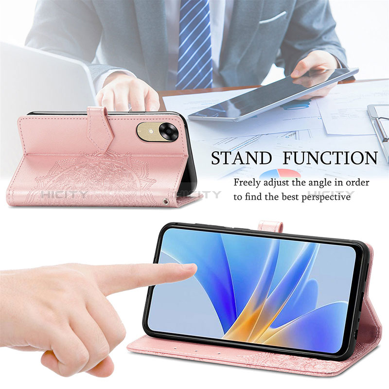 Handytasche Stand Schutzhülle Flip Leder Hülle Modisch Muster für Oppo A17K