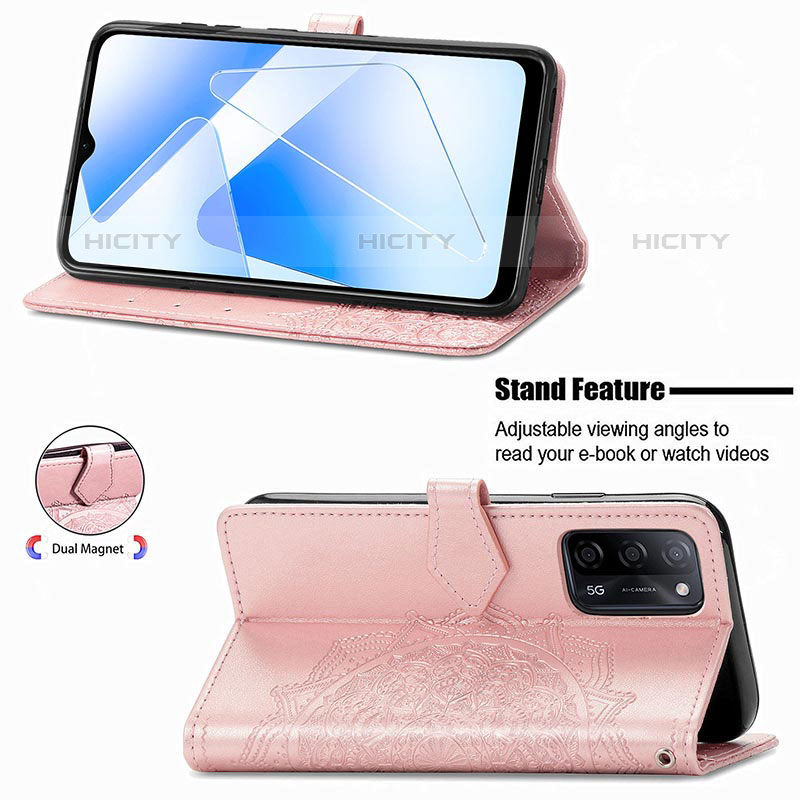 Handytasche Stand Schutzhülle Flip Leder Hülle Modisch Muster für Oppo A53s 5G