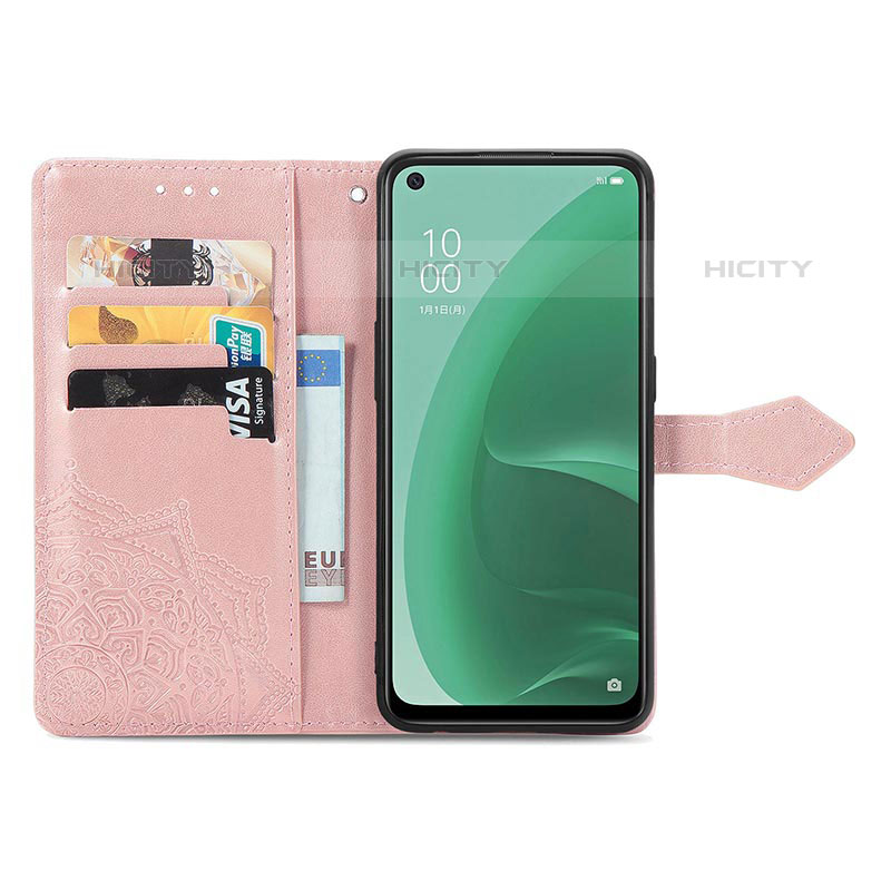 Handytasche Stand Schutzhülle Flip Leder Hülle Modisch Muster für Oppo A55S 5G