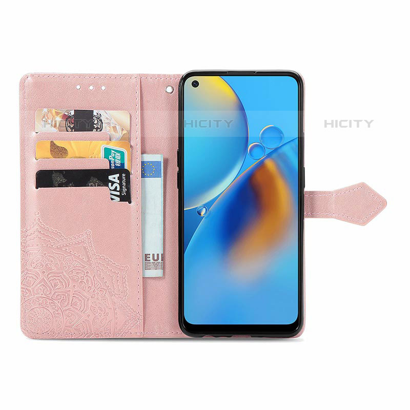 Handytasche Stand Schutzhülle Flip Leder Hülle Modisch Muster für Oppo A74 4G