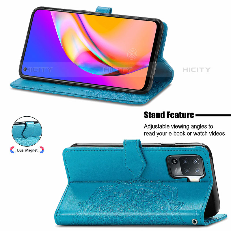 Handytasche Stand Schutzhülle Flip Leder Hülle Modisch Muster für Oppo F19 Pro