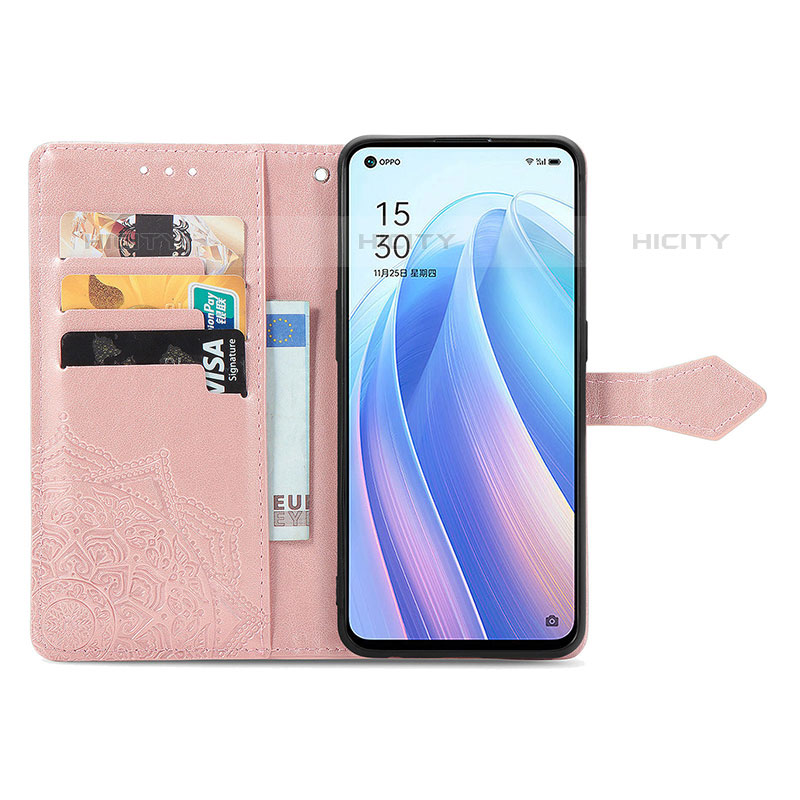 Handytasche Stand Schutzhülle Flip Leder Hülle Modisch Muster für Oppo F21 Pro 4G groß