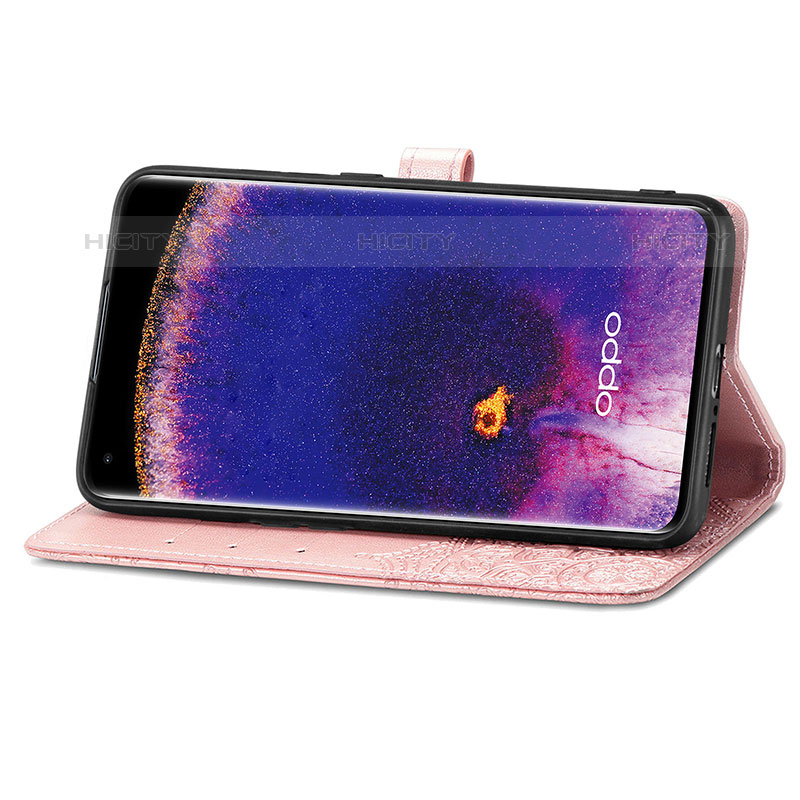 Handytasche Stand Schutzhülle Flip Leder Hülle Modisch Muster für Oppo Find X5 Pro 5G