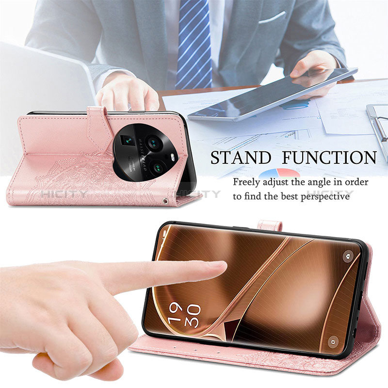 Handytasche Stand Schutzhülle Flip Leder Hülle Modisch Muster für Oppo Find X6 5G