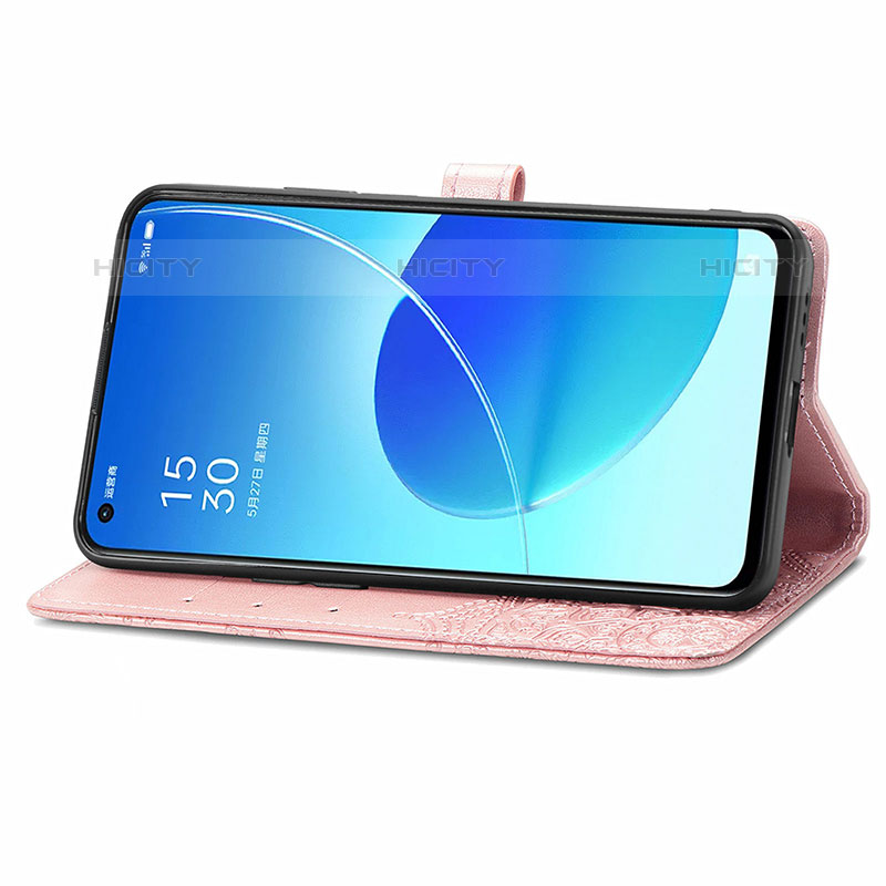 Handytasche Stand Schutzhülle Flip Leder Hülle Modisch Muster für Oppo Reno6 5G groß