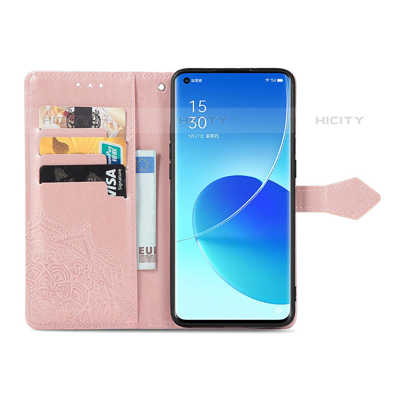 Handytasche Stand Schutzhülle Flip Leder Hülle Modisch Muster für Oppo Reno6 Pro 5G