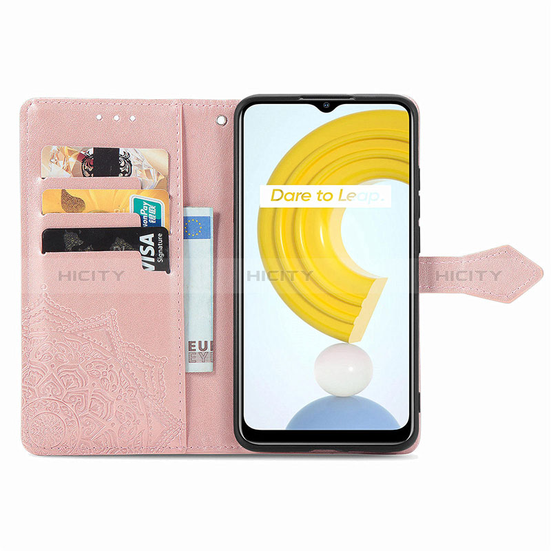 Handytasche Stand Schutzhülle Flip Leder Hülle Modisch Muster für Realme C21Y