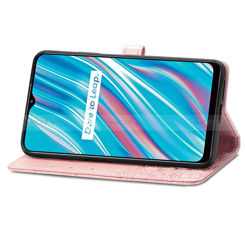 Handytasche Stand Schutzhülle Flip Leder Hülle Modisch Muster für Realme V11 5G groß