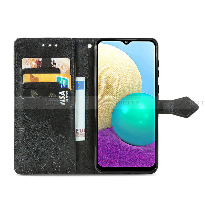 Handytasche Stand Schutzhülle Flip Leder Hülle Modisch Muster für Samsung Galaxy A02