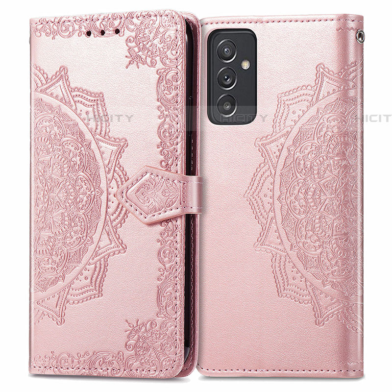 Handytasche Stand Schutzhülle Flip Leder Hülle Modisch Muster für Samsung Galaxy A05s Rosegold