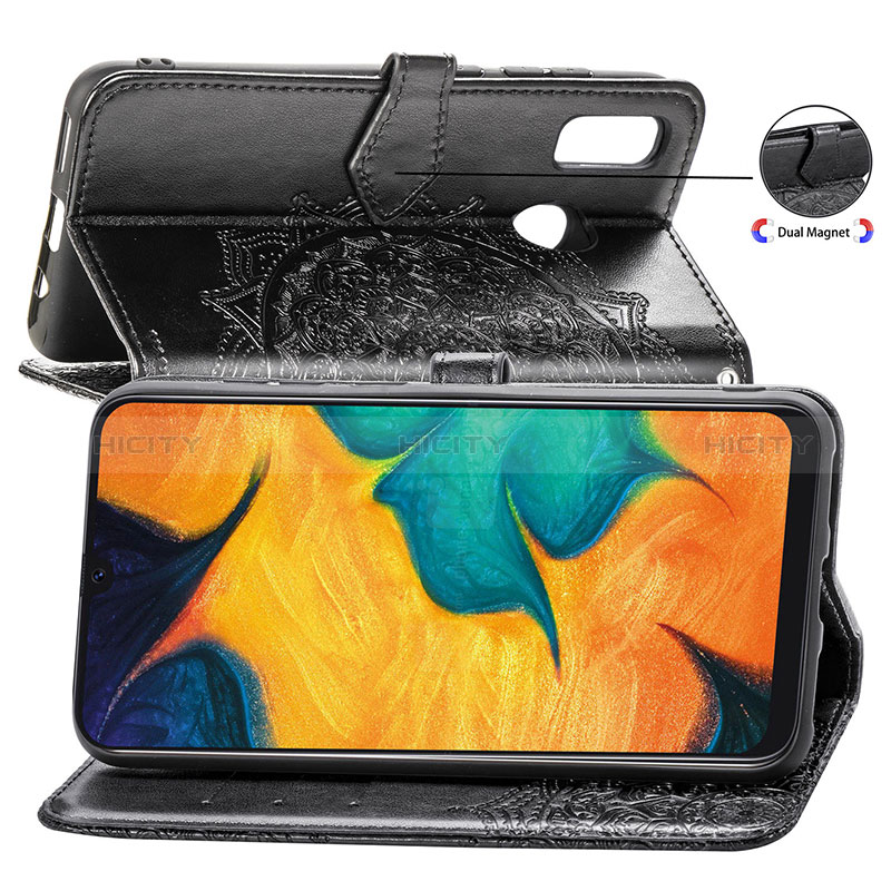 Handytasche Stand Schutzhülle Flip Leder Hülle Modisch Muster für Samsung Galaxy A20