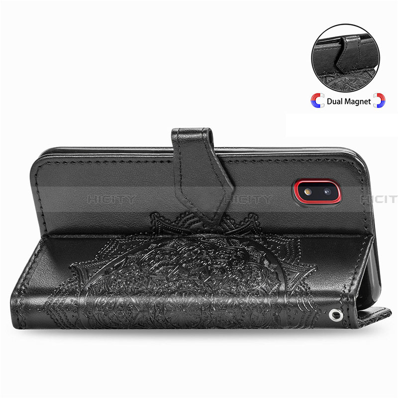 Handytasche Stand Schutzhülle Flip Leder Hülle Modisch Muster für Samsung Galaxy A20 SC-02M SCV46 groß