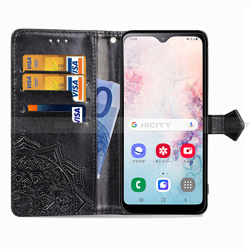 Handytasche Stand Schutzhülle Flip Leder Hülle Modisch Muster für Samsung Galaxy A20 SC-02M SCV46 groß