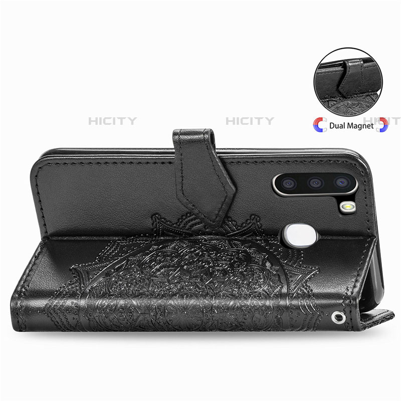 Handytasche Stand Schutzhülle Flip Leder Hülle Modisch Muster für Samsung Galaxy A21 European groß